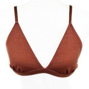 Urban Outfitters Out From Under Chocolate Brown Ruched Band Wirefree Bra M